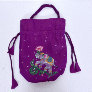 Home handloom silk potli