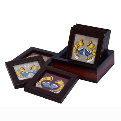 nada kalā – pattachitra music coasters nada kalā – pattachitra music coasters