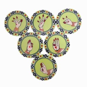 Home nritya mudra coaster set