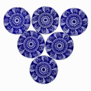 Home indigo bindu coaster set